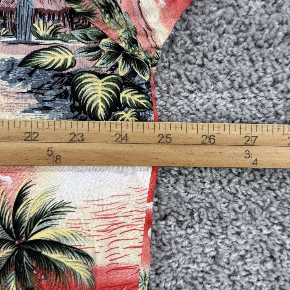 Kalaheo Hawaiian Shirt Men's L Beach Tropical AOP Camp Made In USA Rayon - Picture 4 of 8
